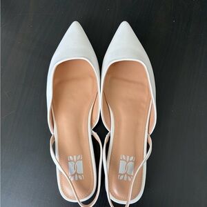 Elegant White Women's Slingback Shoes
